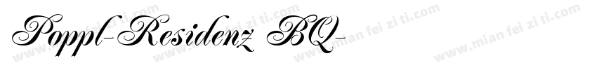 Poppl-Residenz BQ字体转换